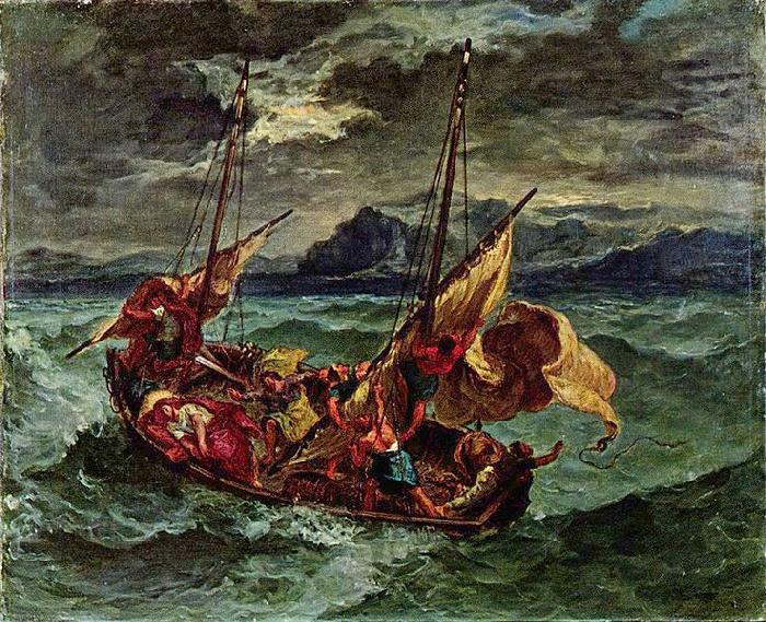 Eugene Delacroix Christus auf dem See Genezareth oil painting picture